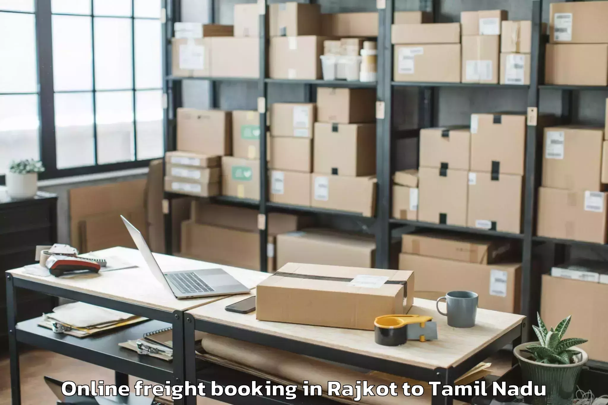 Professional Rajkot to Perambur Online Freight Booking